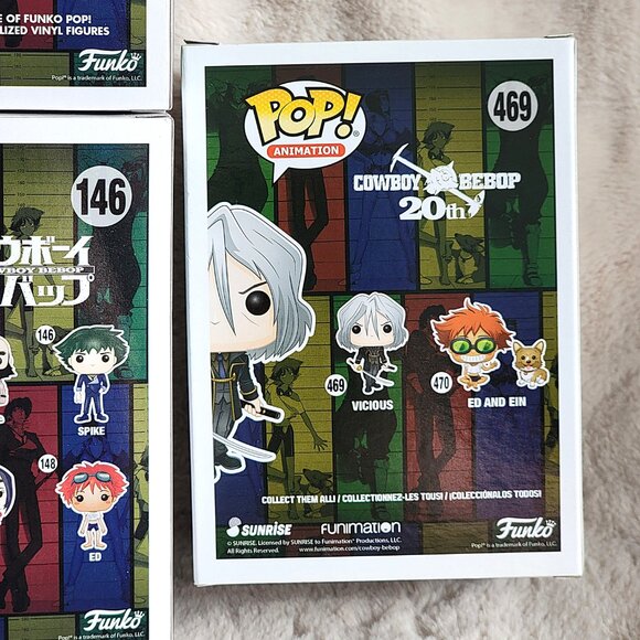 Funko POP! Cowboy Bebop Spike Faye Ed Jet 145 146 147 148 Vaulted + Bonus MIB - Picture 8 of 16